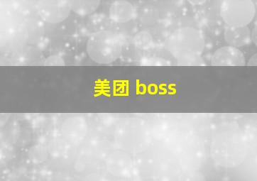 美团 boss